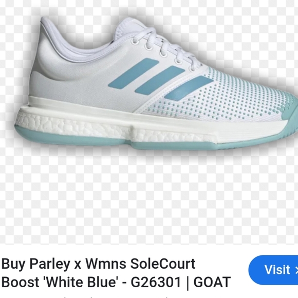 adidas Shoes Adidas Womens Solecourt Boost White Blue Sneakers